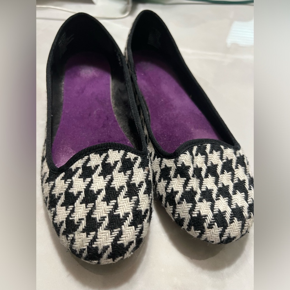 Houndstooth Knit Flats Sz 8.5